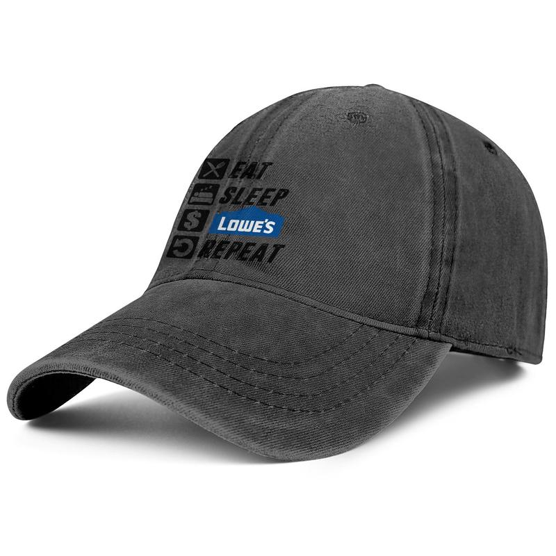 

Stylish Lowe'S Food Sign Necer Stop Improv Unisex Denim Baseball Cap Vintage Team Hats Lowe's Racing Logo Blue Home Improvement Black on, Blue;gray