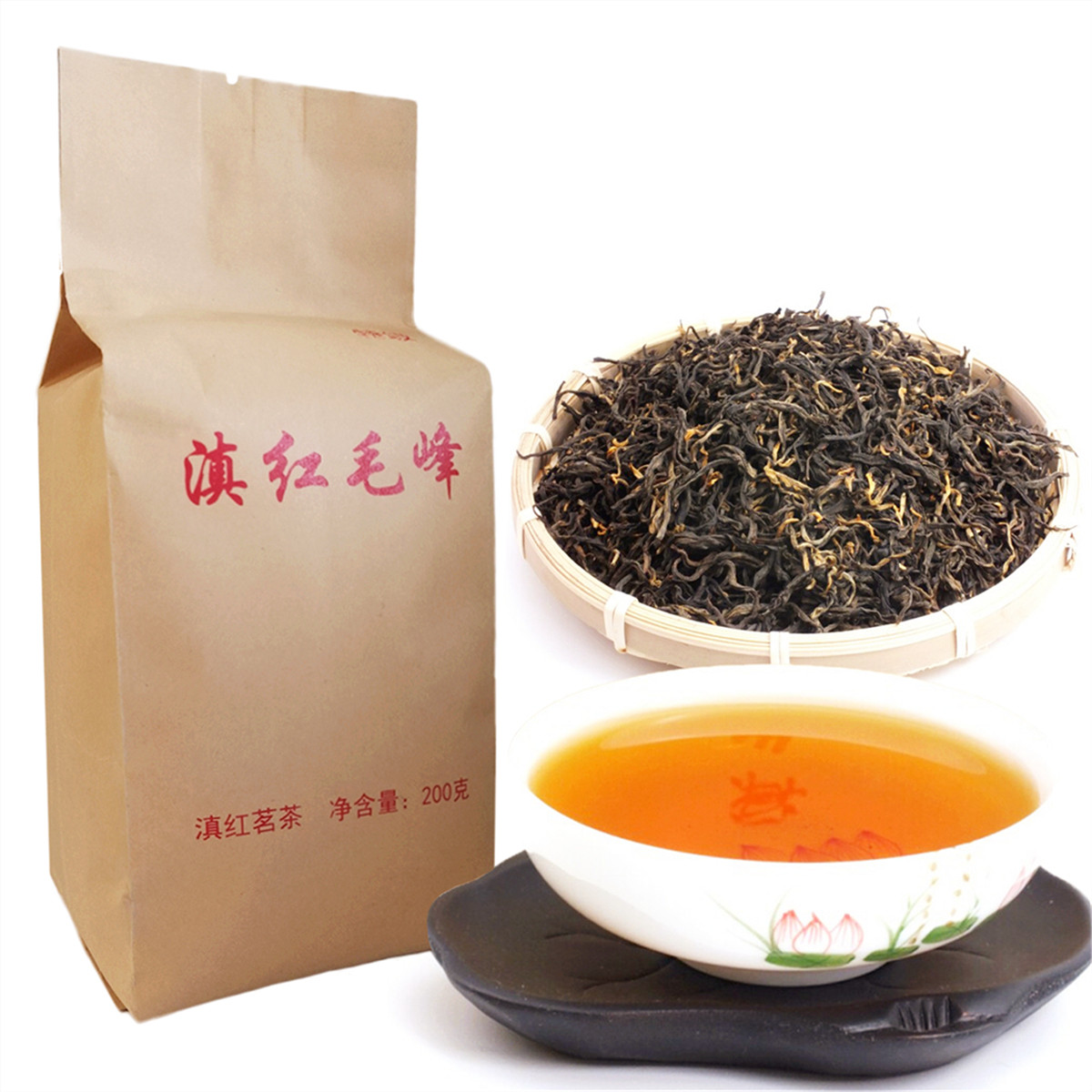 

200g Chinese Organic Black Tea Premium Dianhong Maofeng Red Tea Health Care New Cooked Tae Green Food Preferred