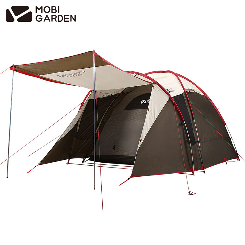 

Back Room Tent 3-4 Person outdoor professional tents Double Layers waterproof camping hiking Silver coated tent