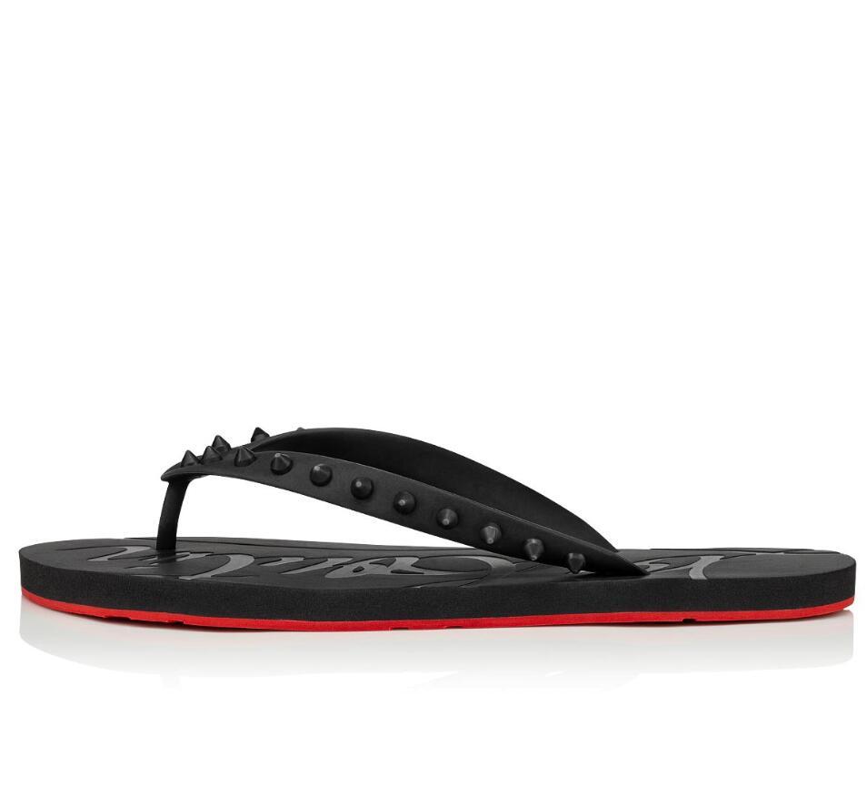 

Hot Sandal summer season exceptionally lightweight flexible classic thong sandal red bottomhigh fashion design Black red outsole flip flops, Colour2