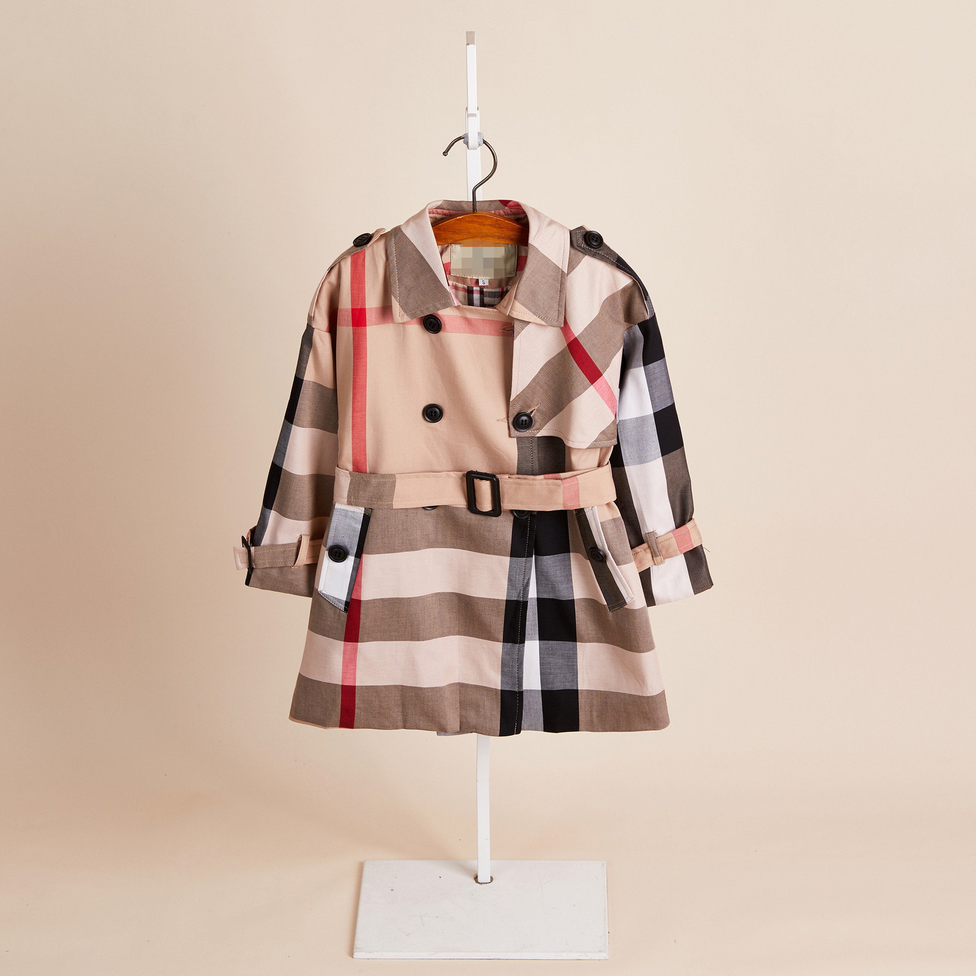 20120 children's windbreaker foreign trade South Korea children's jacket high quality girls double-breasted windbreaker-image-500812144