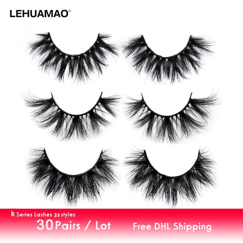 

LEHUAMAO 30 Pairs/Free DHL Shipping Lashe 5D Mink Eyelashes Fluffy Natural Long Lashes Cruelty Free False Eyelash Makeup