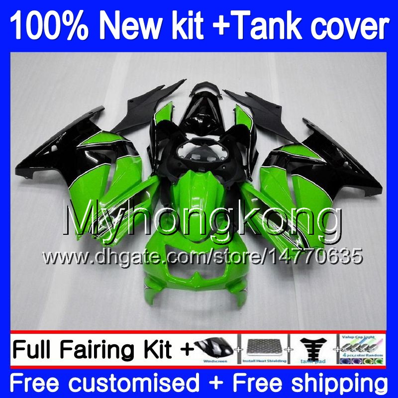 

+Tank For KAWASAKI ZX-250R EX-250 ZX250R 08 09 10 11 12 Stock green 201MY.5 EX250 ZX 250R EX 250 EX250R 2008 2009 2010 2011 2012 Fairings, No. 24