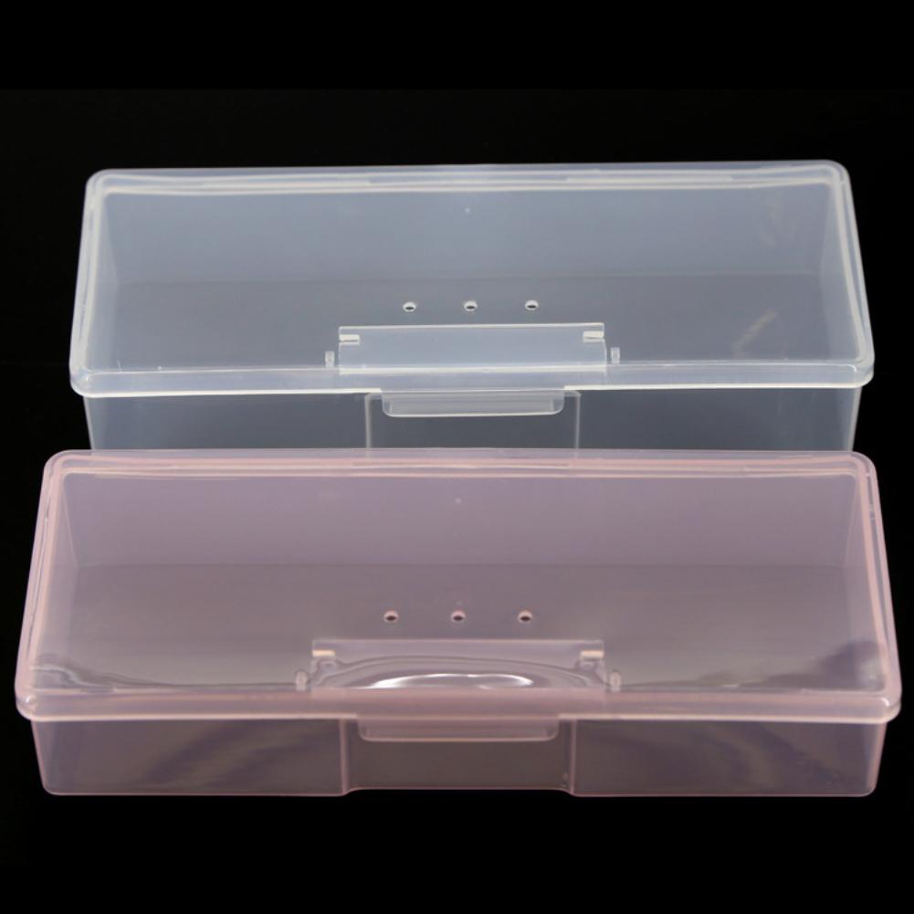 

Plastic Transparent Nail Supplies Brush Kit Storage Box Container Organizer Case