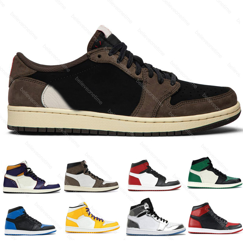 

2020 New High 1 Og Mid x Basketball Shoes Turbo Green Origin Story Gs Banned Nrg x Union Retroes 1s Unc White Blue Low Shoes, 16