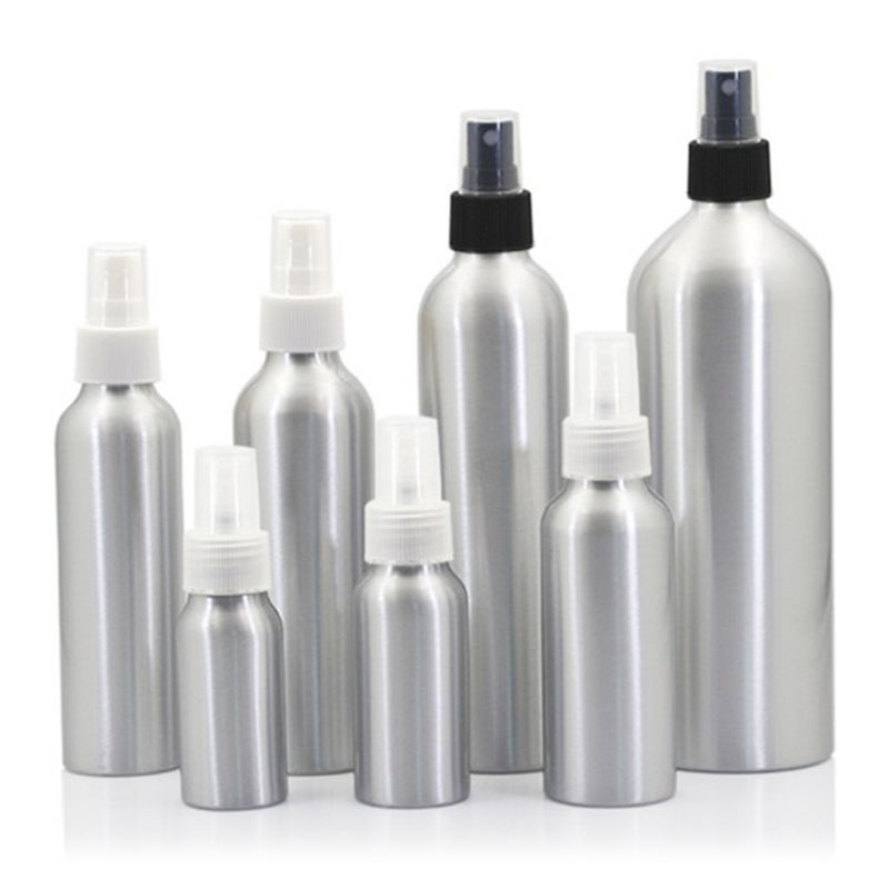 

120ml Portable Mini Perfume Bottles Empty Refillable Cosmetic Sprayer Atomizer Silver Aluminum Spray Bottle