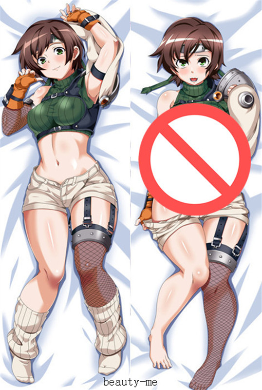 

Hot game Final Fantasy charactors yuffie kisaragi & Tifa Lockhart pillow cover Dakimakura noise tanker body Pillowcase, 15