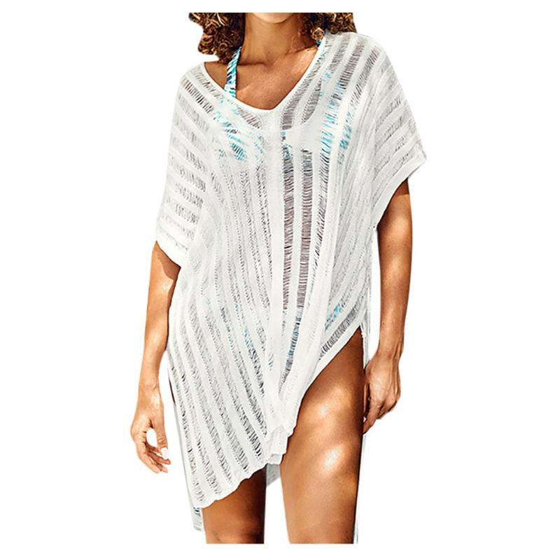 

SAGACE Summer dresses 2020 women Solid Swimsuit Loose dress women casual Overall Bikini Beach Swimwear Beach Cover up sundress