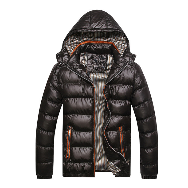 

2020 Puffer Winter Jacket Mens Fashion Clothing Jumper Korean Clothes Bubble Coat Hooded Solid Color Ropa De Hombre Parka, Black