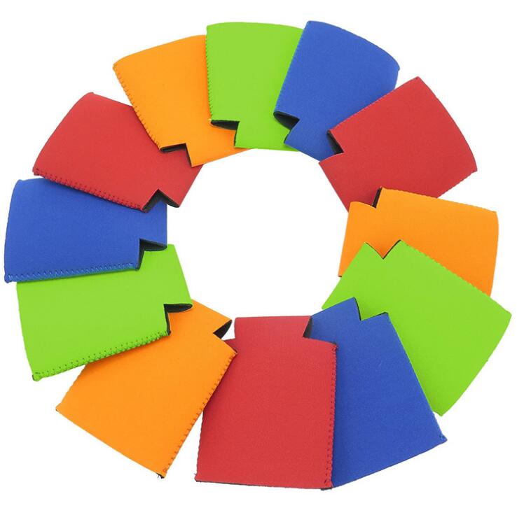 

10*13cm Slim Can Sleeves Can Neoprene Beverage Coolers With Bottom Beer Cup Cover Case Many Colors In Stock