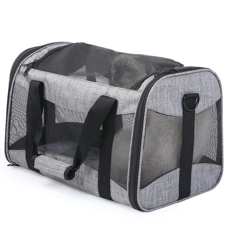 

Travel Bag for Dog Foldable Pet Breathable Mesh Soft Pet Transport Bag Handbag Carry Your with You Safely and Comfortably, As picture