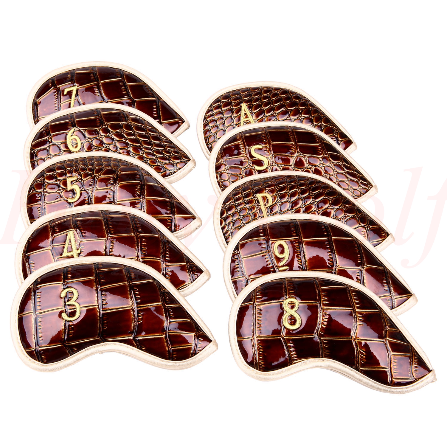 

Casar Golf 10PCS 3#-Pw Alligator LeatherSet Golf Iron Club Covers Headcovers