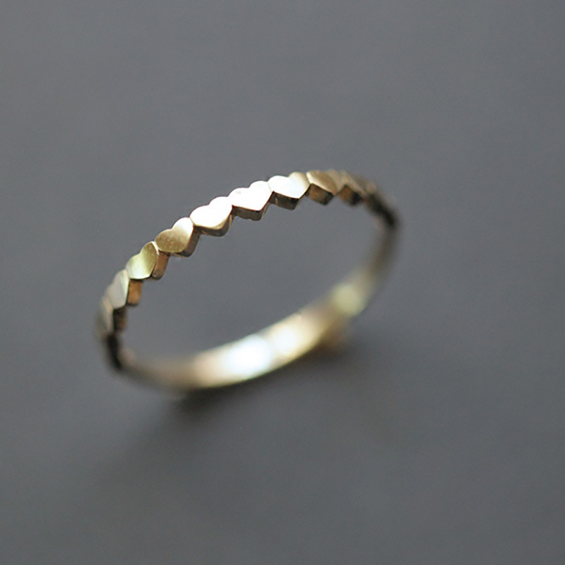 

Wind Love Even Peach Ma'am Concise Ring Exquisite Hand Ornaments