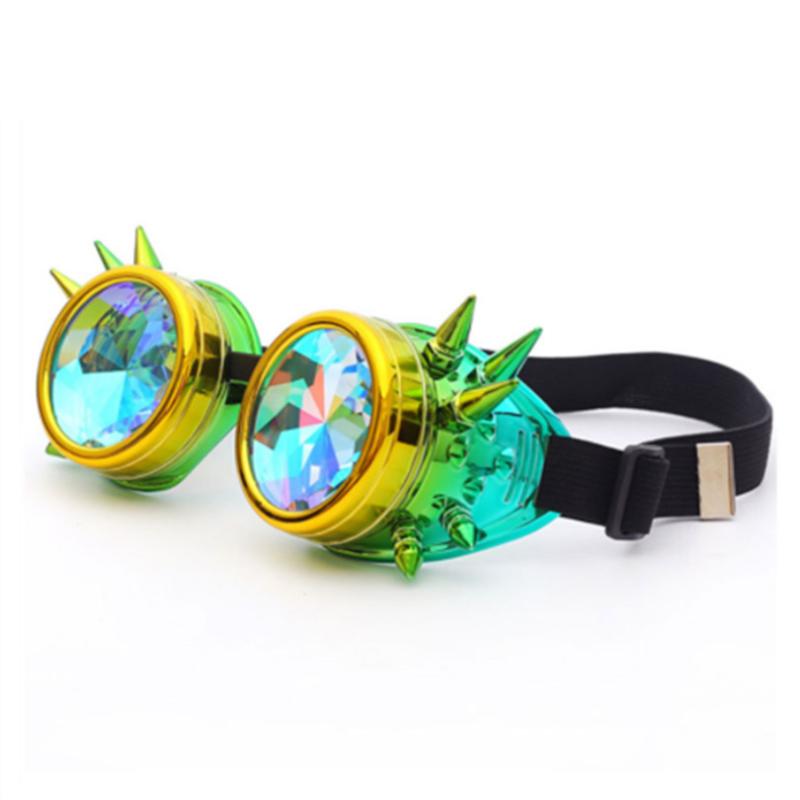 

NEW Gothic Holographic Rave Festival Steampunk Sunglasses Goggles Men Women Cosplay Party Glasses