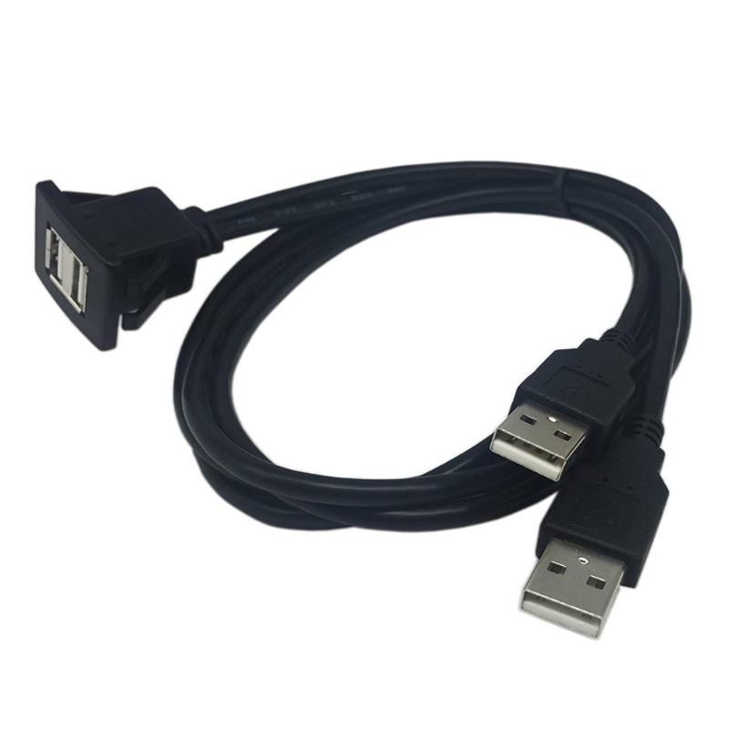cami/ón LBSC Cable de Montaje Empotrado USB 3.0 y HDMI Cable de extensi/ón USB Macho a Hembra para Coche Barco Tablero de Motocicleta
