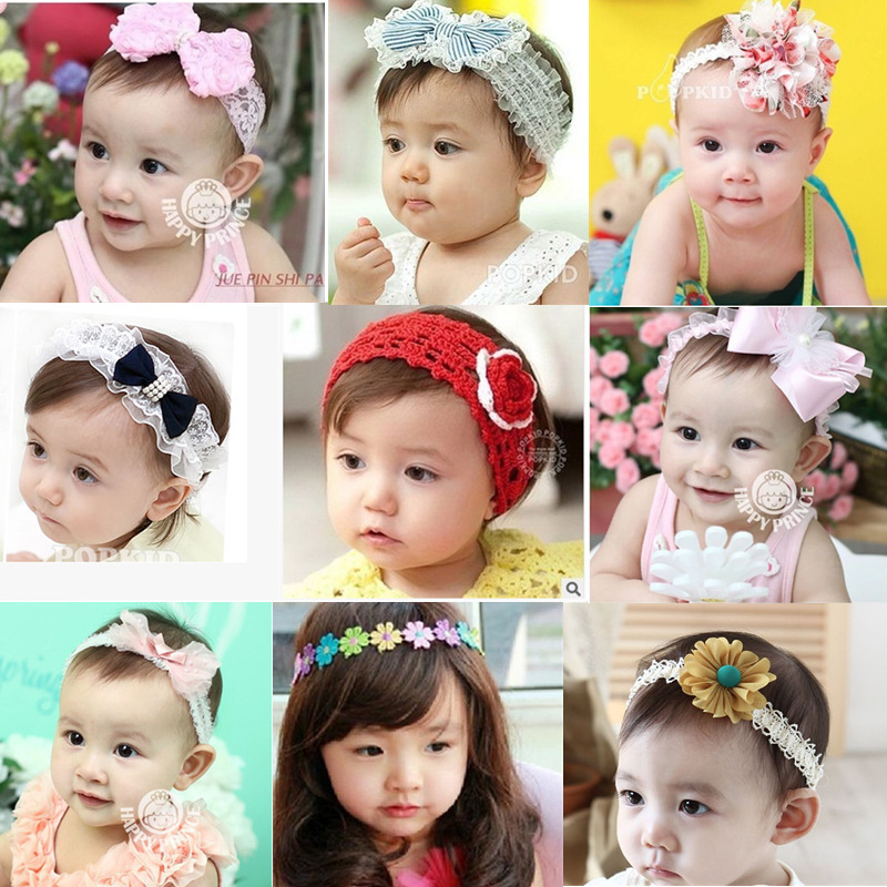 

New Fashion Children Small Hair Accesories Girls Bow Flower Little Princess Hairbands Cute Newborn Hair Band Jewelry, 14