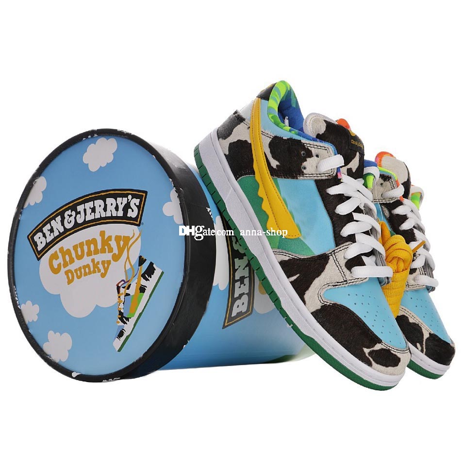 

With Ice Cream Box Ben Sneaker for Men's Jerry's Milk Sneakers Mens Chunky Dunky Skate Shoes Womens Skates Shoe Women's Sports Sport, Ben chunky dunky jerry's milk ice cream