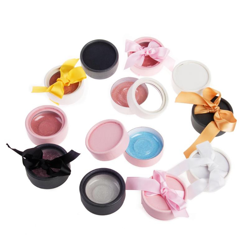 

wholesale circle round eyelash packaging box lash boxes packaging custom sticker label faux cils 3d mink lashes case vendor