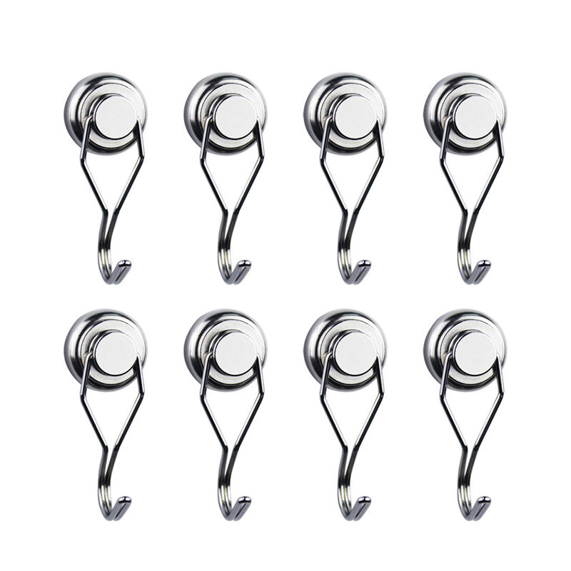 

Swivel Swing Powerful Magnetic Hooks,Strong Heavy Duty Neodymium Magnet Hooks - Great For Your Refrigerator And Other Magnetic S