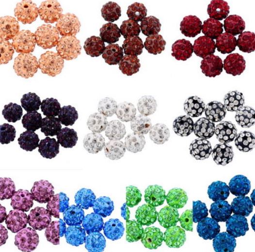 

6mm 10mm 8mm 12mm 14mm 100pcs/lot BALL mixed random rfhgrt3 crystal crystal Beads necklace bracelet making findings jewelry