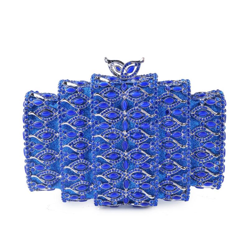 

blue/green/red/purple Crystal Clutch Bag Women Wedding Clutch small Purse Evening Party Fashion Handbags Gold Silver handbag, Color same as pictur