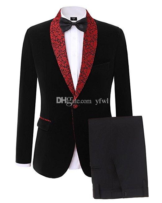 

Classic Velveteen tuxedos groom wedding men suits mens wedding suits tuxedo costumes de smoking pour hommes men(Jacket+Pants+Tie) 50, Same as image