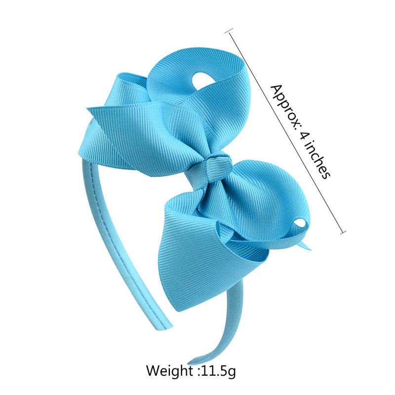 

4inch Girls Bowknot Hairband Children Baby Bow Boutique Headband Solid Collor Ribbon Headwear Chirstmas Gift Hair Accessory Headress Decor, As picture show