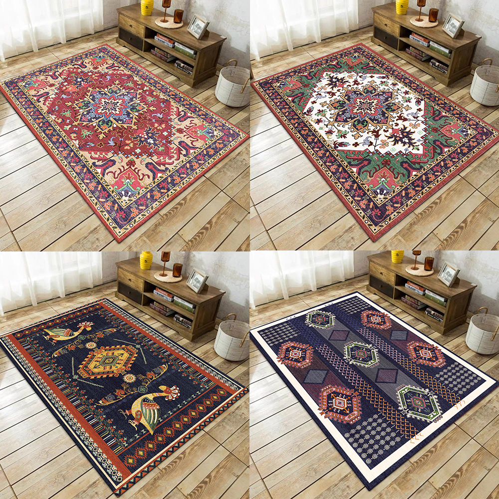 

Fashion Retro Bohemian style Carpets flowers Pattern Home Decorate carpet Kids Room 3D Printed Floor Mat Child Bedroom Area Rugs, 19600-2