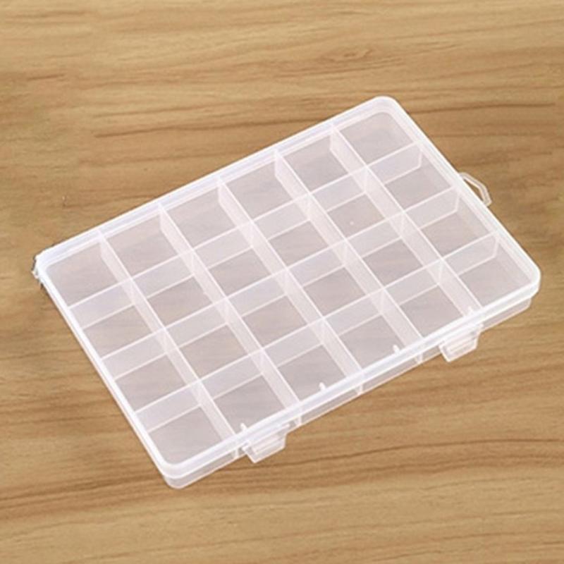 

24 Grids Cosmetic Organizer Store Qtip Container Transparent Small Swabs Box Jewelry Storage Box Holder and Candy Jars