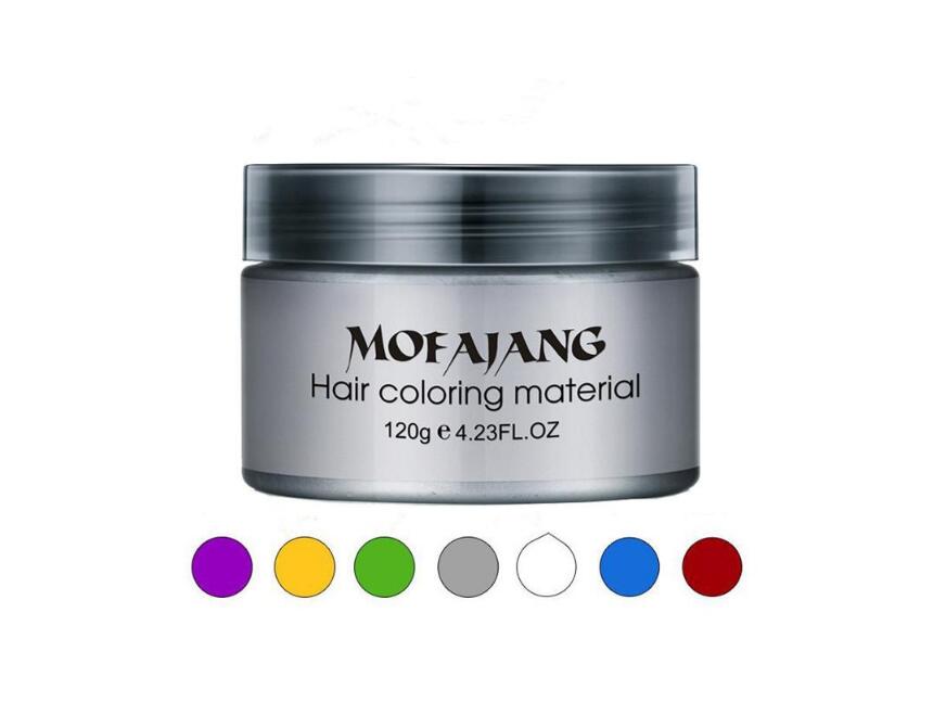 

2019 Mofajang hair wax for hair styling Mofajang Pomade Strong style restoring Pomade wax big skeleton slicked 120pcs/carton box 7 colors