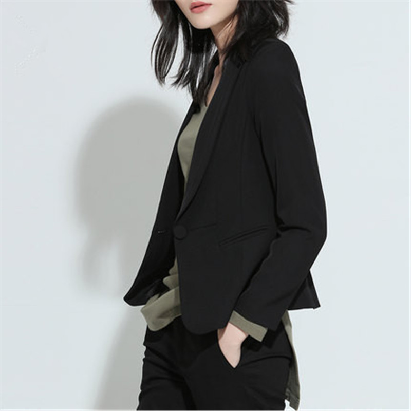 

Spring Autumn Black Formal Blazer Feminino Small Suit Female Jacket Long Sleeved Women Blazers And Jackets CJ026