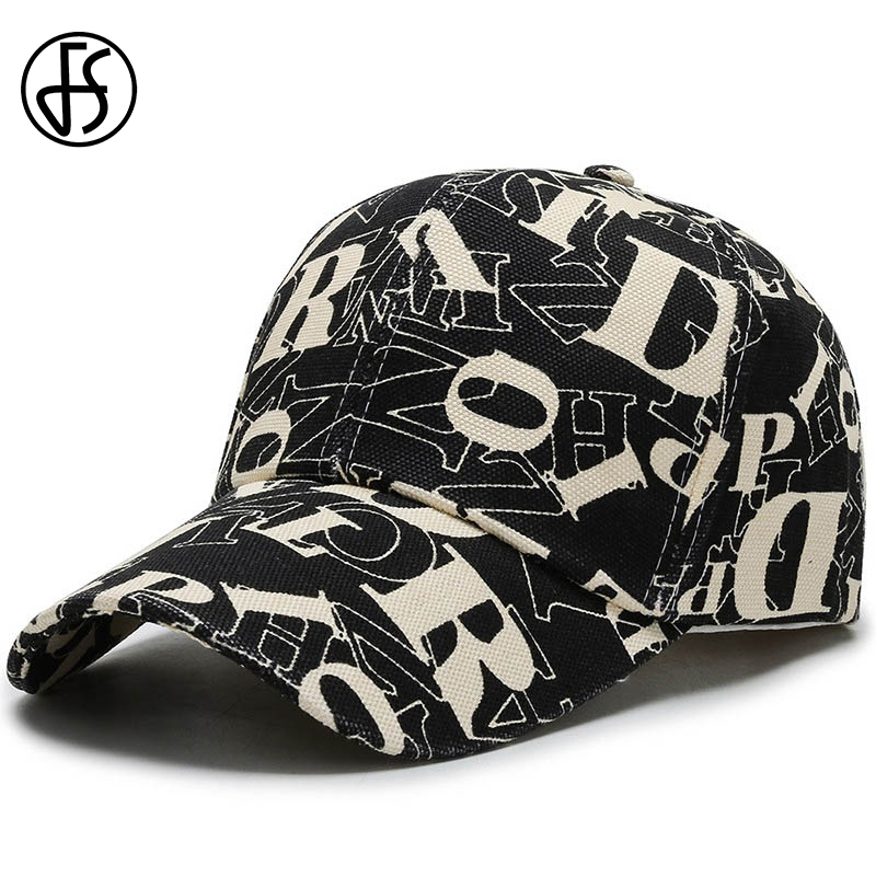 

FS New Trend Baseball Caps For Men Snapback Alphabet Casquette Hip Hop Women Outdoor Sports Trucker Hats Gorras Para Hombre T200611, Black baseball cap