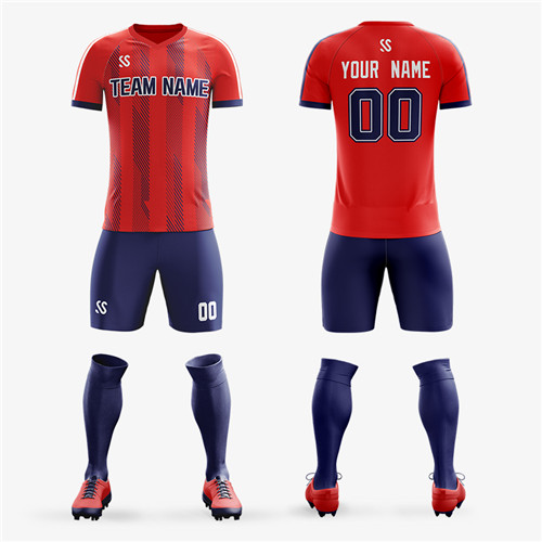 

Custom Soccer Jersey design stipe football jerseys football Uniform Breathable Quick Dry Soccer shirt team Soccer suits, As pic
