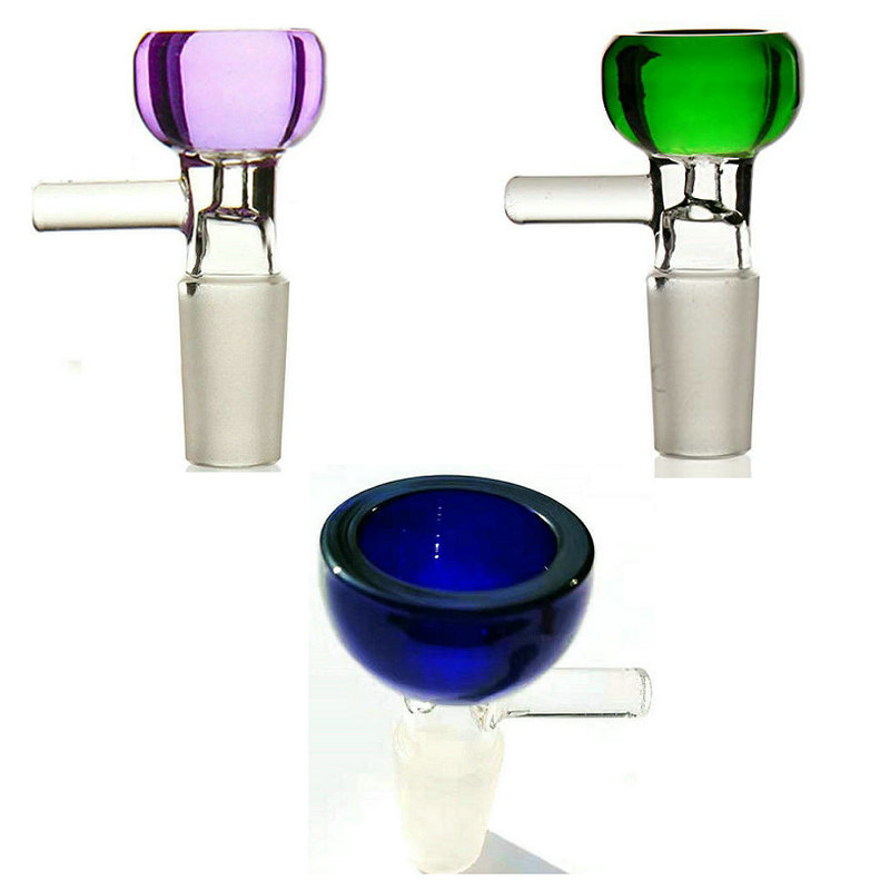 

Readymade Bong Bowl 14mm Male Glass Slide Bowl for Bongs 3 Colors/Lot Smoking Accessoires ready to ship