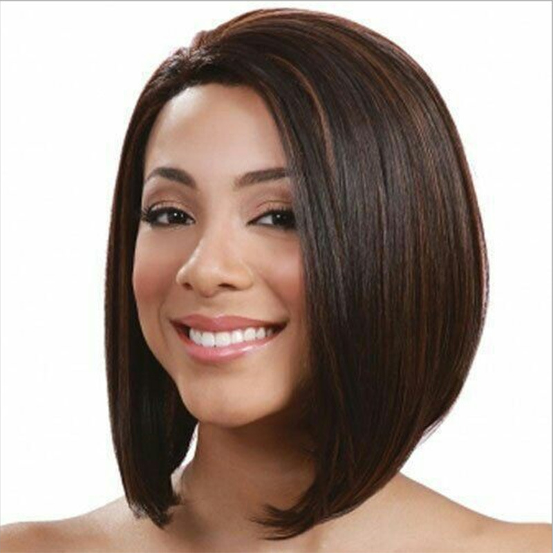

Lace Front Human Hair Wigs Short Bob Wig Brazilian Remy Hair Straight For Black Women Natural