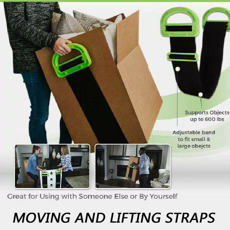 

The Adjustable Moving And Lifting Straps For Furniture Boxes Mattress green Straps Team Mover Easier Conveying, As show