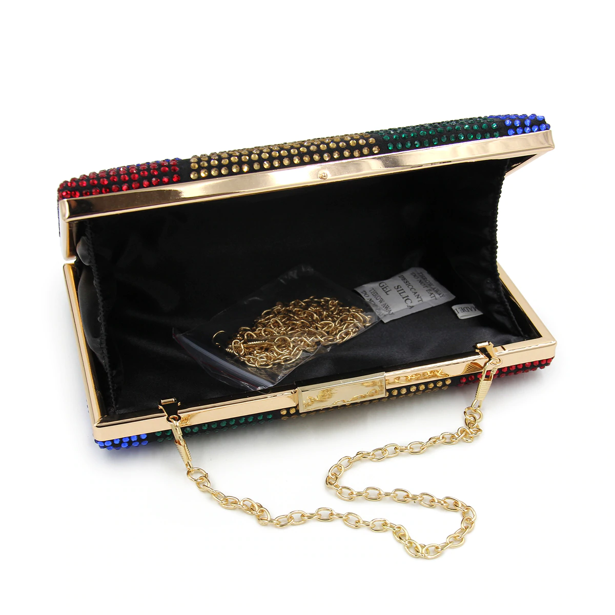 

Designer-Natassie New Design Women Cluth Ladies Crystal Evening Bags Two Side Party Bag Female Wedding Clutch Purse