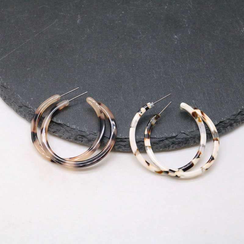 

Free Shipping Simple Cute C Shaped Resin More Colors Sweet Pretty Stud Earring, Fashion Earrings Jewlery