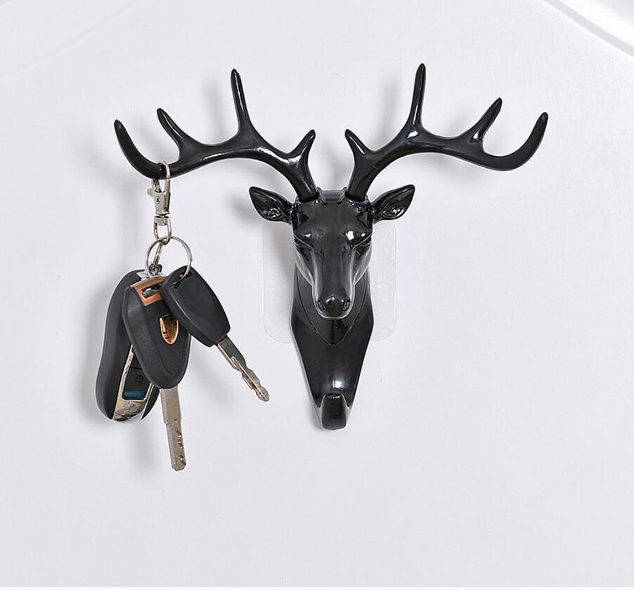 

New High Quality Antlers Hooks Wall Decorative Hooks Creative Personality Deer Head Seamless Key Wall Hooks