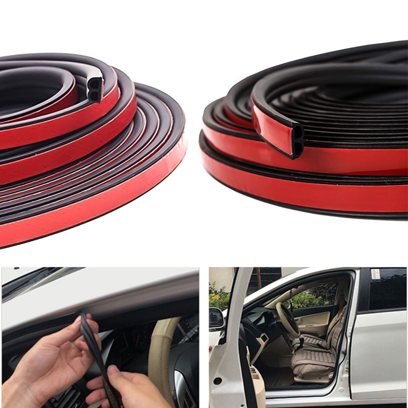 Negro Coche Flexible ajuste del borde ribete de goma protectora Bobina 10mtr
