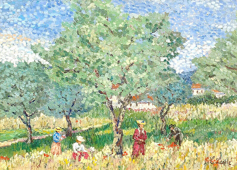 

Camille Lesne Oil Painting On Canvas Landscape Floral Art RARE Home Wall Art Decor Handpainted &HD Print Large Picture 190924