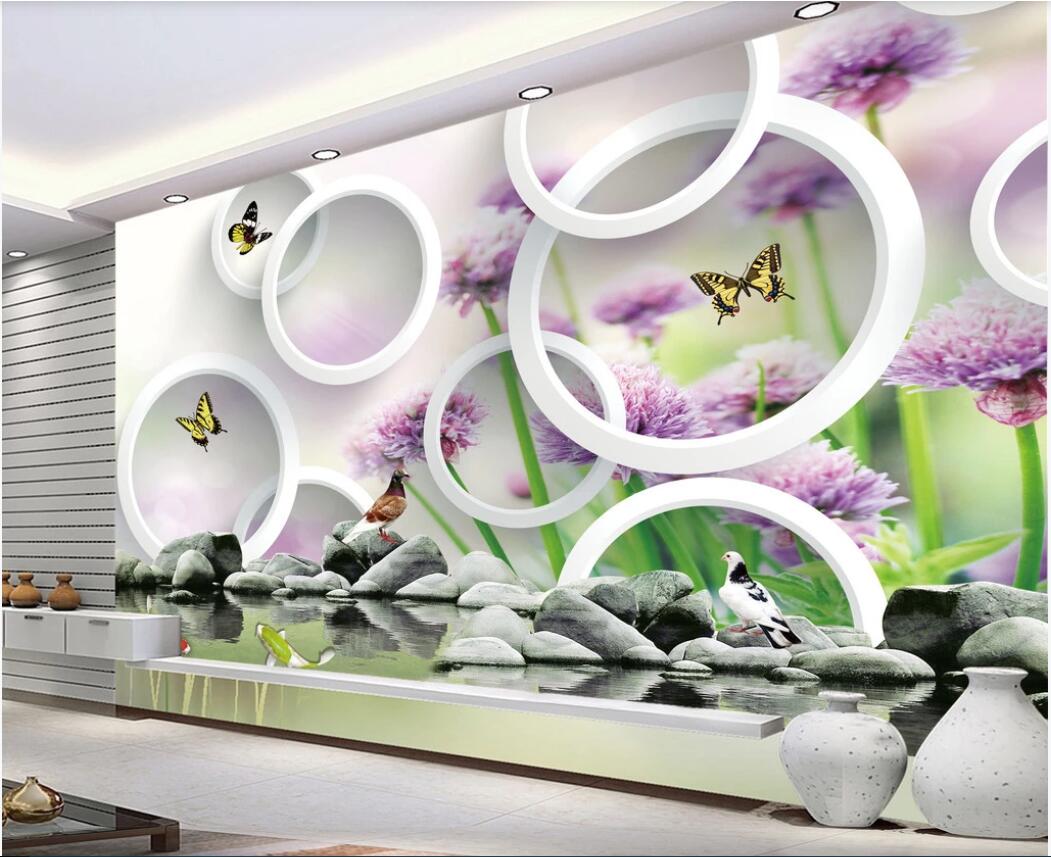 

3d wallpaper custom photo mural Simple flowers 3D TV background wall decoration painting wallpaper for walls 3 d, Non-woven
