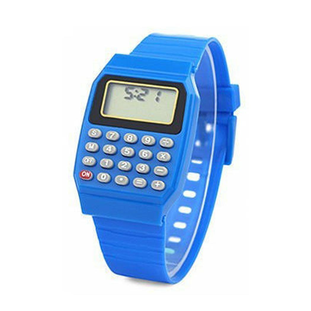 New Children S Digital Calculator Watch Led Wristwatche Students