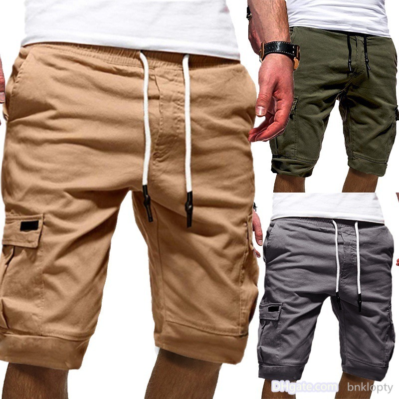 

Summer Clothing Fashion Mens Cargo Shorts Black Green Shorts Men Loose Casual Designer Short Pants S-2XL, White;black