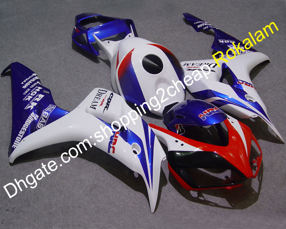 

Motorbike BodyWork Parts For Honda 06 07 2006 2007 CBR1000RR CBR 1000 1000RR RR Blue White Red Fairing (Injection molding), Customize