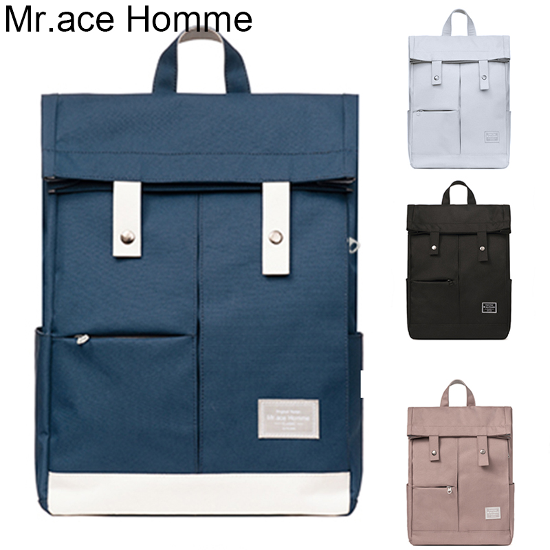 

Colorful Large 15inch Laptop Backpack Women Blue School Backpack Men College Bag For Girl Leisure Waterproof Casual Bagback Boy, Black