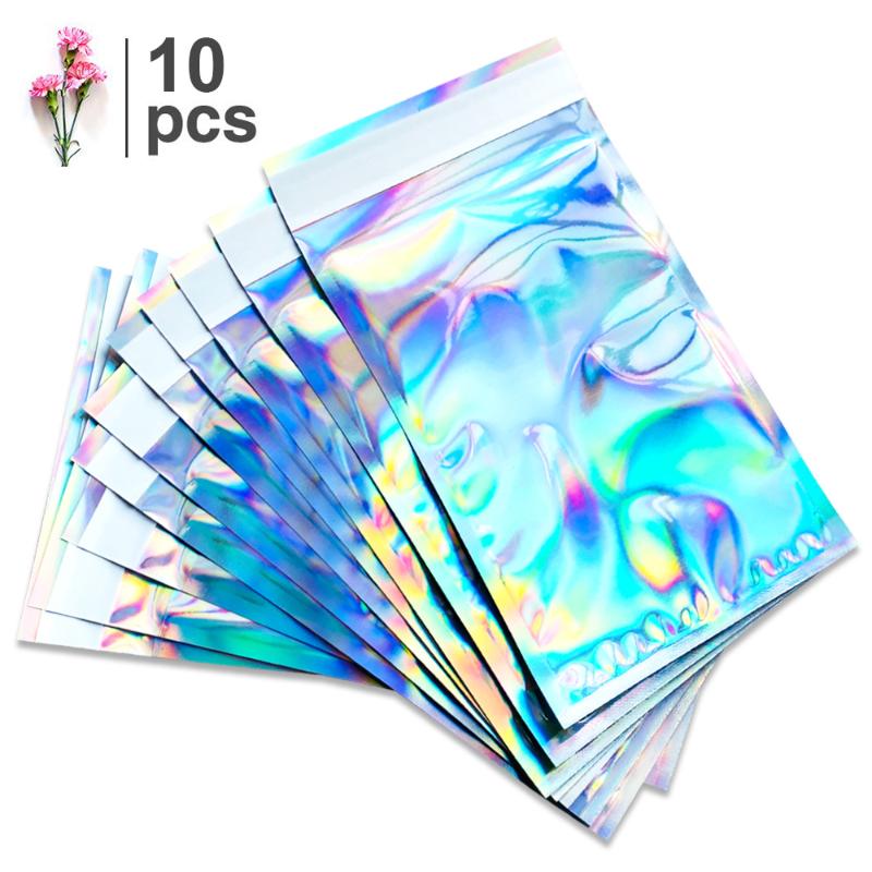 

Speedy Mailers 10PCS Self-seal Adhesive Courier Bags Laser Holographic Plastic Poly Envelope Mailer Postal Shipping Mailing Bags