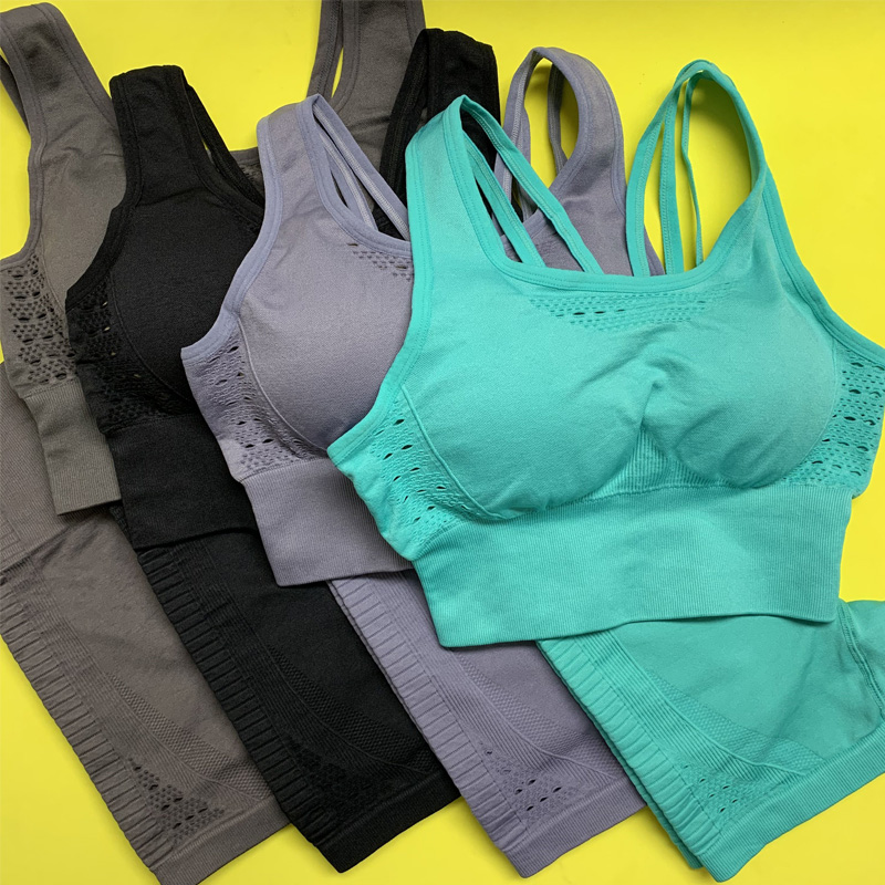 

2 Piece Set Women Shorts Yoga Set Gym Clothes for Women Seamless Fitness Leggings Padded Push-up Sports Bra Sports Shorts Suits, Black