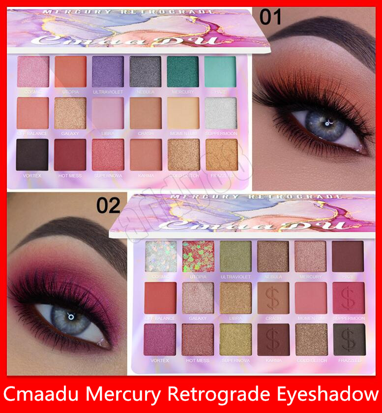 Free Shipping Cmaadu Mercury Retrograde Eye Shadow Beauty Eye Make Up Nude Shimmer Matte 18 Colors Eyeshadow 2 Styles-image-403811387