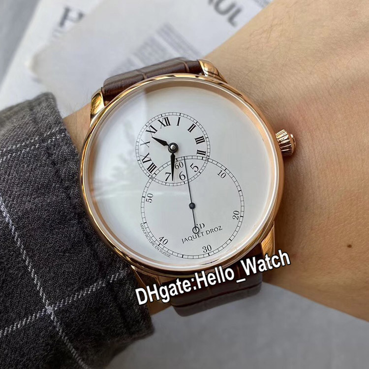 

Cheap New 43mm Grande Seconde Enamel J003033204 Automatic Mens Watch White Dial Rose Gold Leather Strap Gents Watches Hello_Watch 4 Color, Custom waterproof service